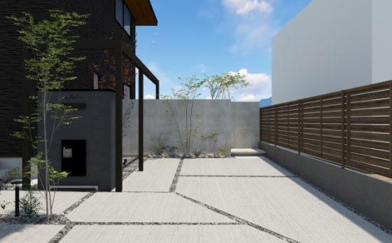 コンクリート 庭