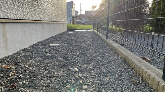 雑草対策 防草シート下処理