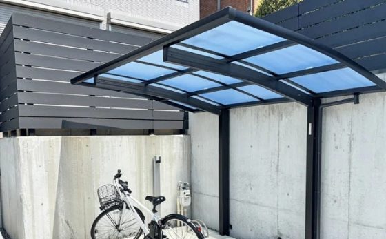 屋根付き自転車置き場（サイクルポート）の設置事例②