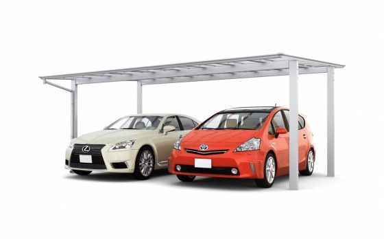 【フラットカーポート】ソリッドポートワイド 2台用