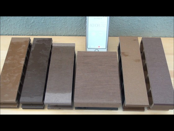 ウッドデッキ乾燥までかかる時間計測 40分経過