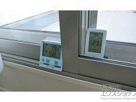 室温が6.1℃も変化。YKKAP プラマードU Low-E複層ガラス グレイ色 (クリックで施工例紹介へリンク)