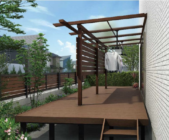 Ykkap 新商品 オール木調のテラス屋根 サザンテラスが新発売 エクステリアのある暮らしブログ