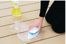 食器用洗剤による水洗いでメンテナンス