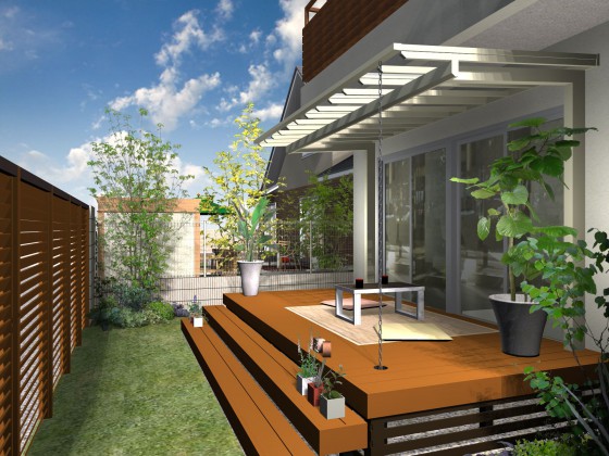 春到来 お庭で楽しめるウッドデッキとテラス屋根 エクステリアのある暮らしブログ