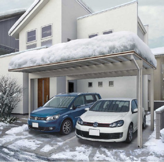 Ykkap 新商品 スタイリッシュカーポートのエフルージュが最大150cm積雪対応に スマホ版
