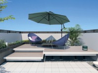 三協アルミ ラステラ グレーマーブル 床張り出し納まり