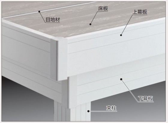 三協アルミ ラステラ シャープな印象をあたる化粧アルミ幕板