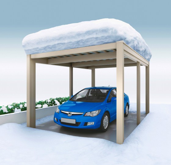 四国化成 新商品 フェアポート 積雪最大100cmまで対応するデザインカーポート