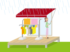 急な雨でも安心