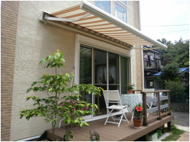 オーニングは省エネ効果も期待できます。