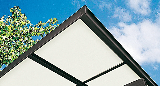 アルミ複合版を使用した屋根材、特注となります。