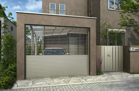 カーポートとシャッターゲートと合わせる