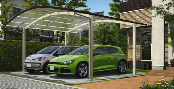 洋風スタイルに調和するカーポート