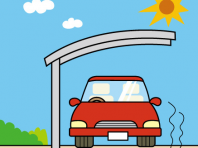 特に暑い真夏にはカーポートが温度上昇を抑えます