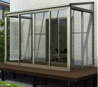 ウッドデッキの上にテラス囲い・ガーデンルームを設置する方法