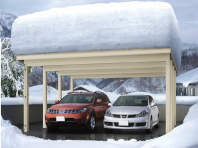 積雪性能でカーポート選ぶなら、ジーポートneo 最高200cmまで積雪対応