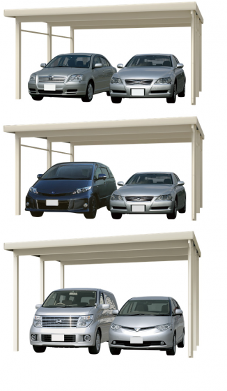 積雪性能でカーポート選ぶなら、ジーポートneo 最高300cmの有効高
