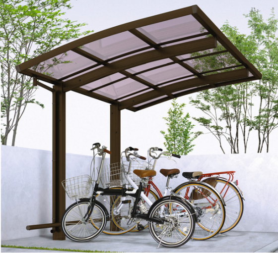 風に強いタイプの駐輪場で風速４２ｍ／秒設計「レイナポートグランミニZ」