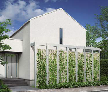 壁面緑化としてグリーンブロックの活用例