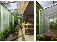 うまく風を取り入れる日除けテラス・アウタールーフ