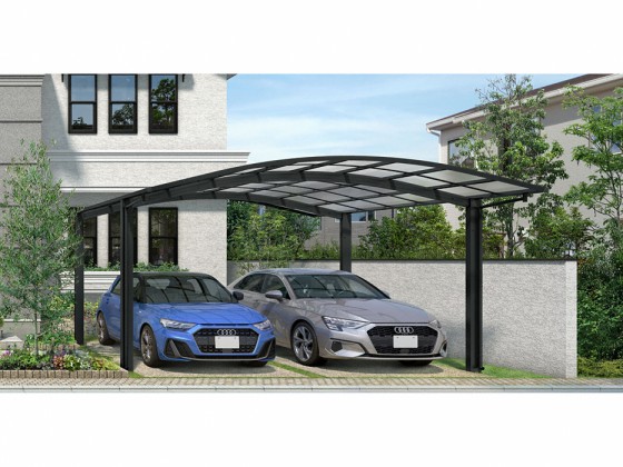 YKK カーポート アリュースZ／アリュース オプション サイドパネル 基本セット 長さ57用 ハイルーフ用 熱線遮断ポリカーボネート板 57-21H YKK カーポート アリュースZ／アリュース オプション 雨水タンク 200L