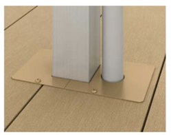 〈YKKAP デッキ納まり用テラス柱カバー〉