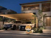 カーポートSCフレーム照明！ダウンライトで夜を美しく演出