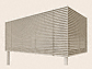 LIXIL(トステム)ビューステージHスタイル 横格子ルーバーハイパーティション 単体 柱建て式