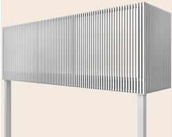 ビューステージHスタイル 柱建て式 縦スリット 単体-LIXIL