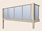 LIXIL(トステム)ビューステージHスタイル パネル 単体 柱建て式