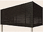 LIXIL(トステム)ビューステージHスタイル 横格子ルーバーハイパーティション 単体 柱建て式 複合色