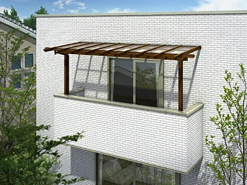 サザンテラス (パーゴラ仕様) 屋根タイプ 単体-YKKAP - バルコニー