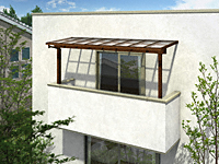 サザンテラス (フレーム仕様) 屋根タイプ 単体 サンシェードカーテン付き