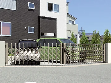 エアリーナII ノンキャスター 両開きタイプ-三協アルミ - カーゲート