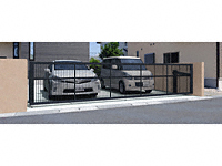 跳ね上げ門扉 ラビーネ ワイド2型 電動タイプ 2台用