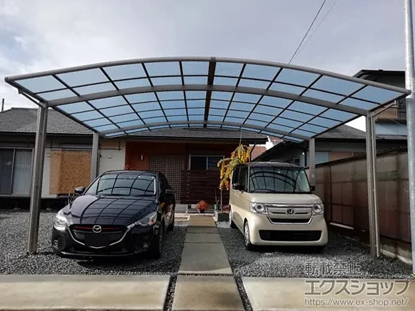 r　2台分 公式】ネスカ R 2台用(ラウンドスタイル)-LIXIL - カーポートなら