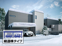 カーポートSC 3000 2台用 縦2連棟 ダスクグレー色