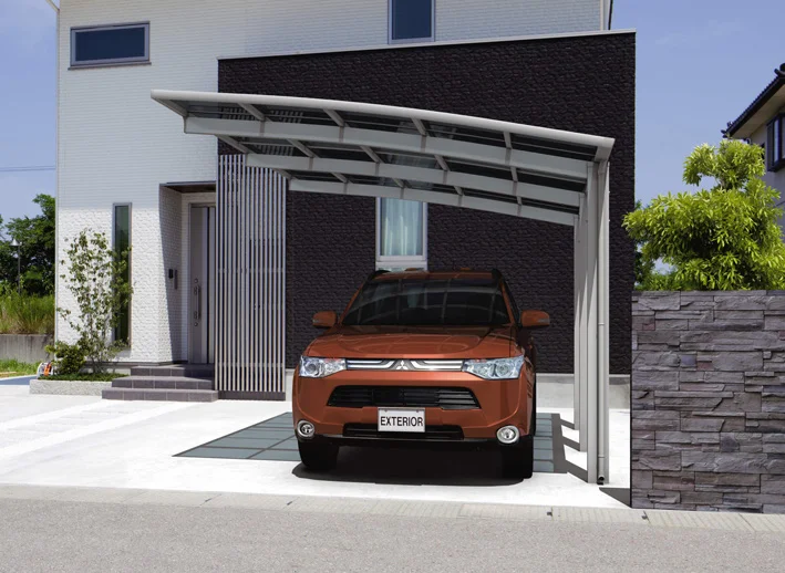 三協アルミ カムフィエースワイド 2台用 基本タイプ 4360 H28 屋根材：