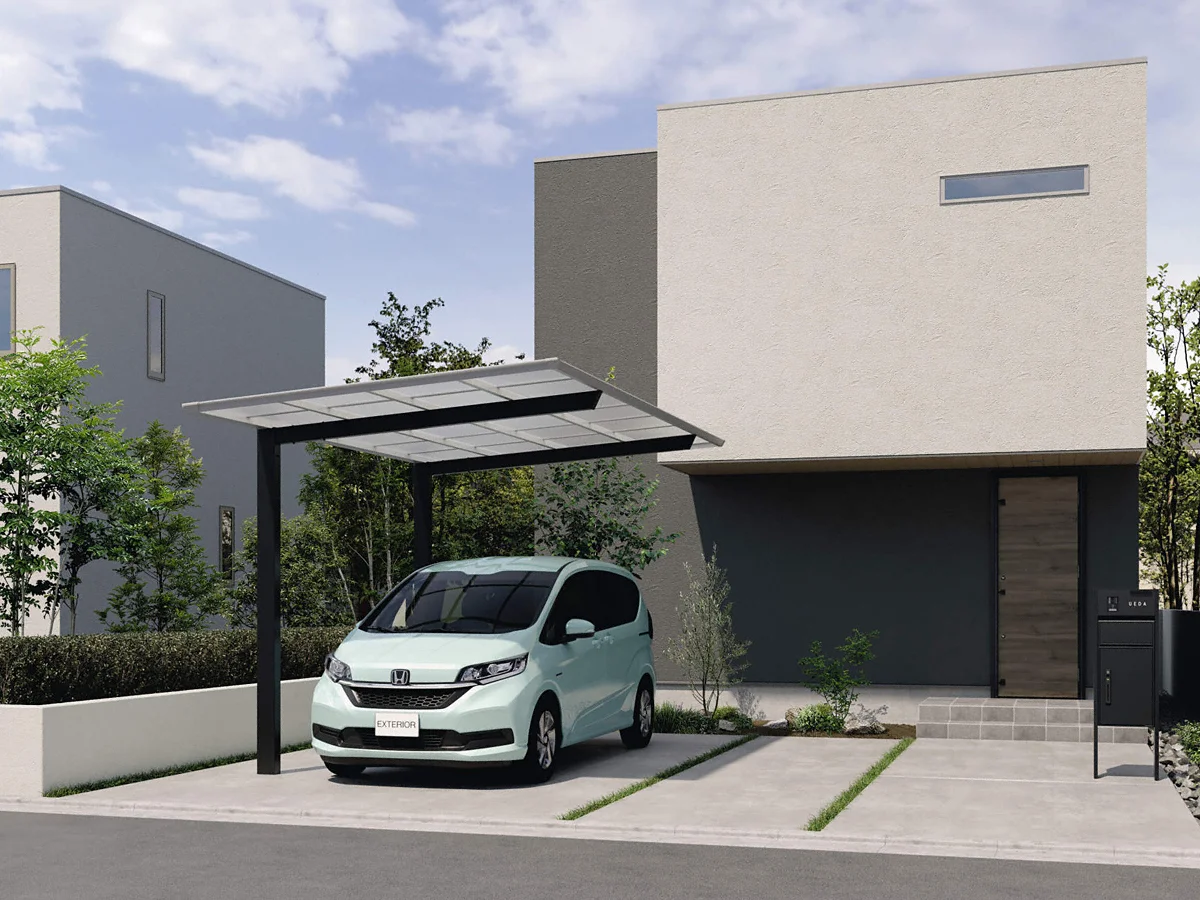 三協アルミ セルフィ Y合掌 2台用 柱6本 58（24・33） H25 熱線遮断ポリカーボネート板 『 カーポート 本体のみ 駐車場 屋根 外構 DIY 』