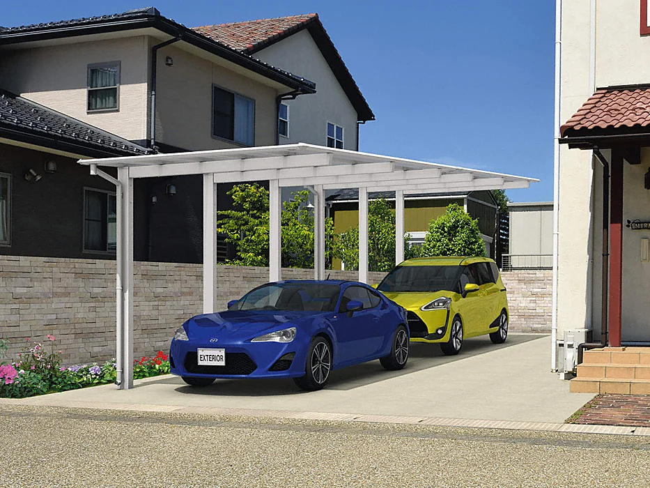 公式】スカイリード 片側支持 縦二連棟 積雪30cm対応-三協アルミ