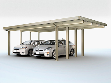 LIXIL ���N�V��(�g�X�e��)�̃J�[�|�[�g �e���I�X�|�[�gIII �ϐ�200cm�Ή� 2��p �Ԍ����� 8�{�� �ؒ��}�e���A���J���[ �f�ڎԎ�F�v���E�X[�g���^]