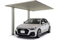 コンパクトカーポート プレーンルーフC 600タイプ 1台用【予約商品】【6月30日発売】 プラチナステン