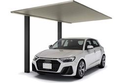 コンパクトカーポート プレーンルーフC 600タイプ 1台用 ツートーン【予約商品】【6月30日発売】 ブラック