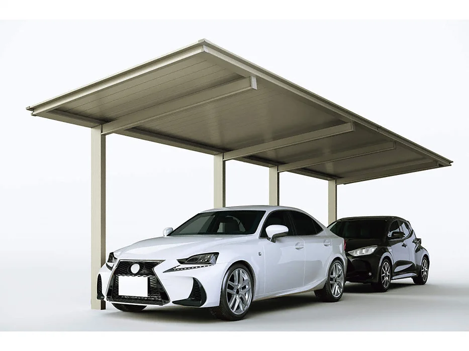 公式】ルシアスカーポート 縦連棟 プラチナステン-YKKAP - カーポート