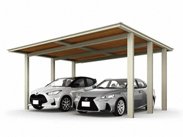 YKKAP�̃J�[�|�[�g �y�A�E�g���b�g�Z�[���Ώەi�z���V�A�X�J�[�|�[�g 1500�^�C�v 2��p �ϐ�50cm�Ή� �v���`�i�X�e��+�ؒ��F