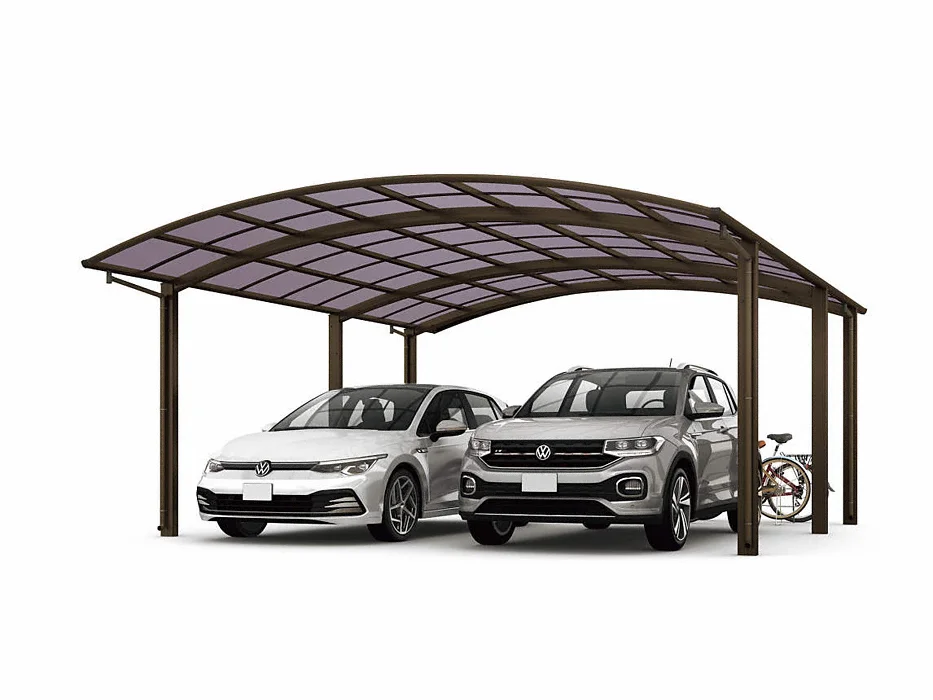 全国配送 YKKAP YKK カーポート アリュース 600タイプ 1台用 奥行(2)連結セット J57・57-30L H28 ポリカーボネート屋根 YCS-A 受注生産品全国配送 YKKAP YKK カーポート アリュース 600タイプ 1台