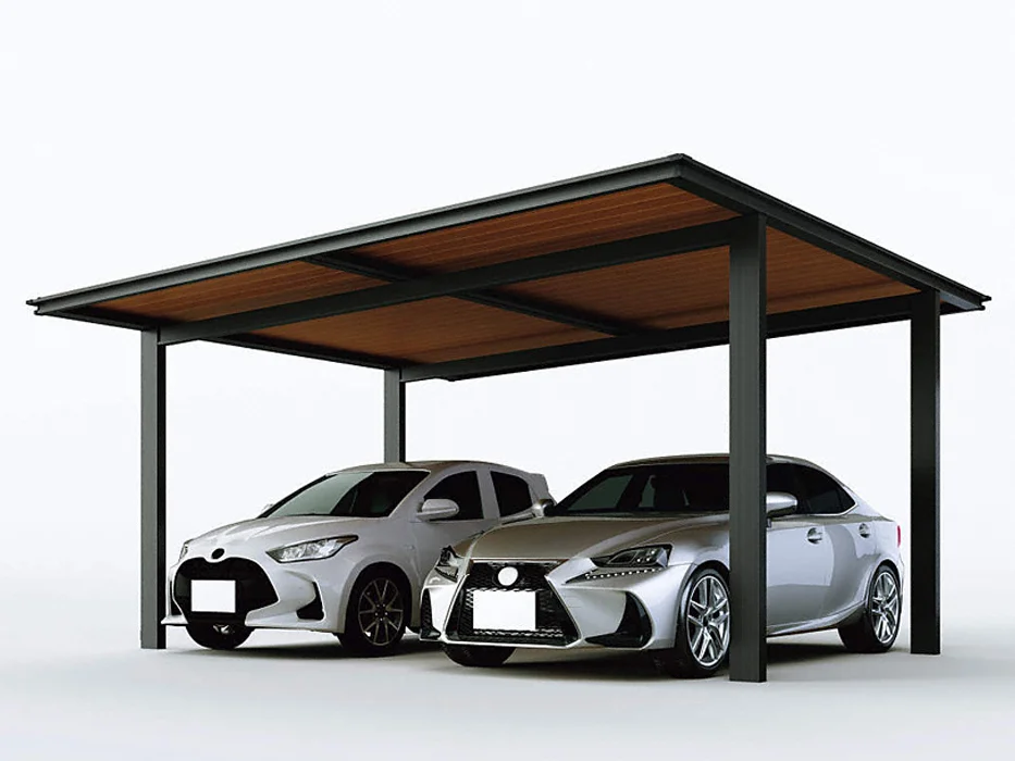 公式】ルシアスカーポート 750タイプ 2台用 複合色-YKKAP - カーポート