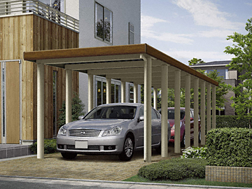 YKKAP�̃J�[�|�[�g �W�[�|�[�gneo �ϐ�200cm�Ή� �c�A�� 16�{�� �ؒ��}�e���A���J���[ �f�ڎԎ�F�X�J�C���C��[�j�b�T��]