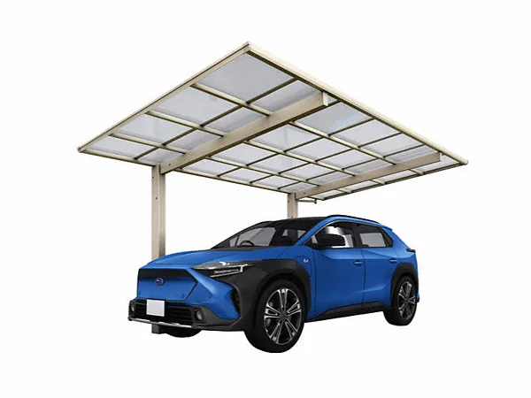 関東・東海エリア限定配達 サイクルポート YKK YKKap エフルージュ ミニZ FIRST 750タイプ Y合掌セット Y51-21・21 ハイルーフ(H24) 複合カラー 16 関東・東海エリア限定配達 サイクルポート YKK YKKap エフルージュ